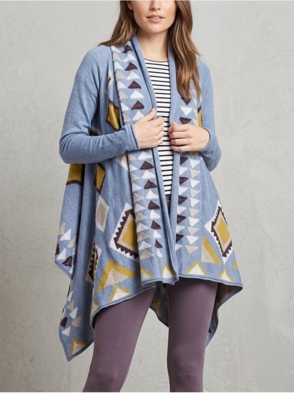 Anthropologie Fiets Voor 2 Boho Southwestern Wool Blend Textured Cardigan Sz S